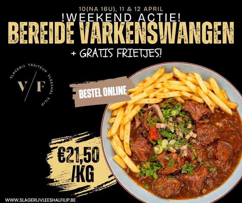 1 Kg bereide varkenswangetjes