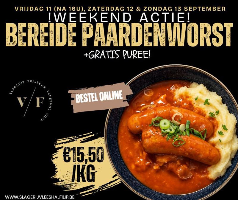 💥1 kg Bereide Paardenworsten 💥
