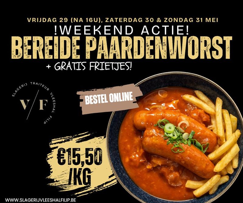 💥1/2 kg Bereide Paardenworsten 💥