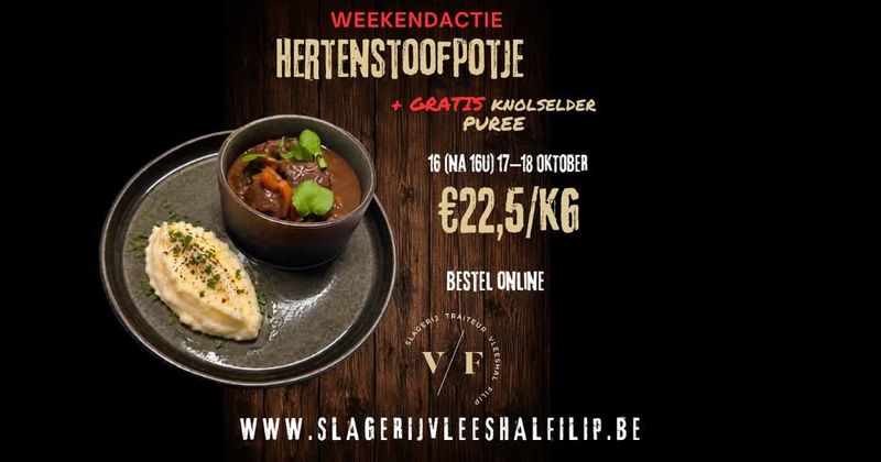 1/2 Kg Hertenstoofpotje met champignons en wortelen