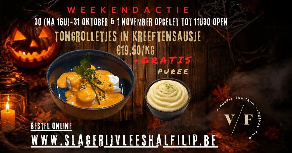 0,5Kg Tongscharrolletjes met fijne groenten, champignons in Kreeftensausje
