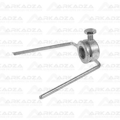 A3 Cód. 120 - Gancho / Garfo Simples Aço Estanhado com Parafuso