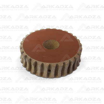 A9 Cód. 115 - Engrenagem / Coroa Celeron Ø60mm x 16mm x Furo Ø16mm
