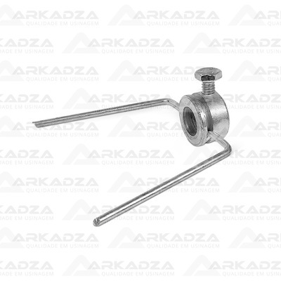 A5 Cód. 123 - Gancho / Garfo Simples Aço Inoxidável c/ Parafuso
