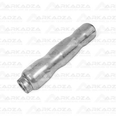 Cód. 106/2 - Cabo Madeira p/ Espeto Revestido de Alumínio Ø 34mm x 170mm Furo 12mm