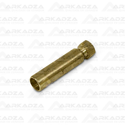 Cód. 125 - Tubo Latão Ø5/16&quot; x 28mm c/ Injetor 0,85MM