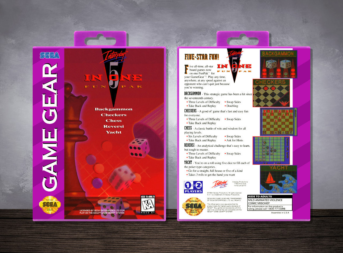 5 in One Fun Pak, Case Color: Purple