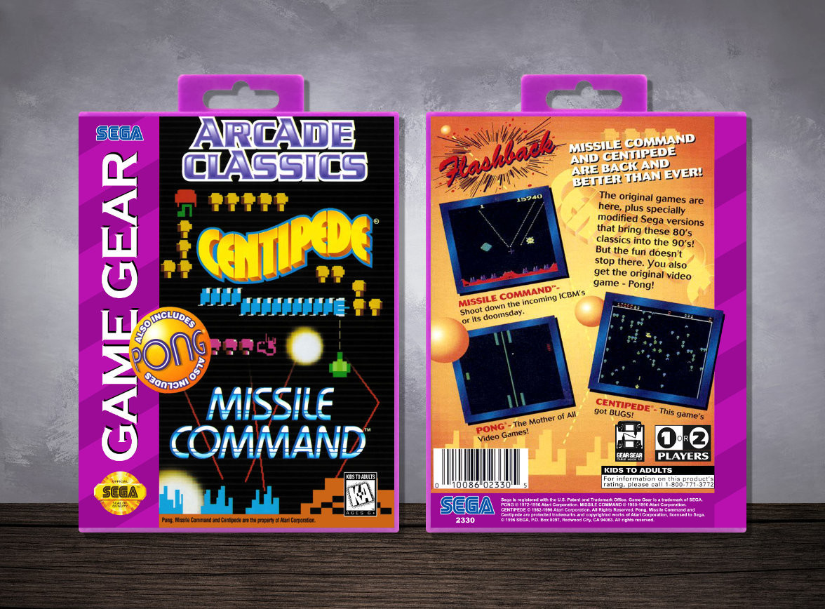 SEGA Game Gear Game Case Arcade Classics