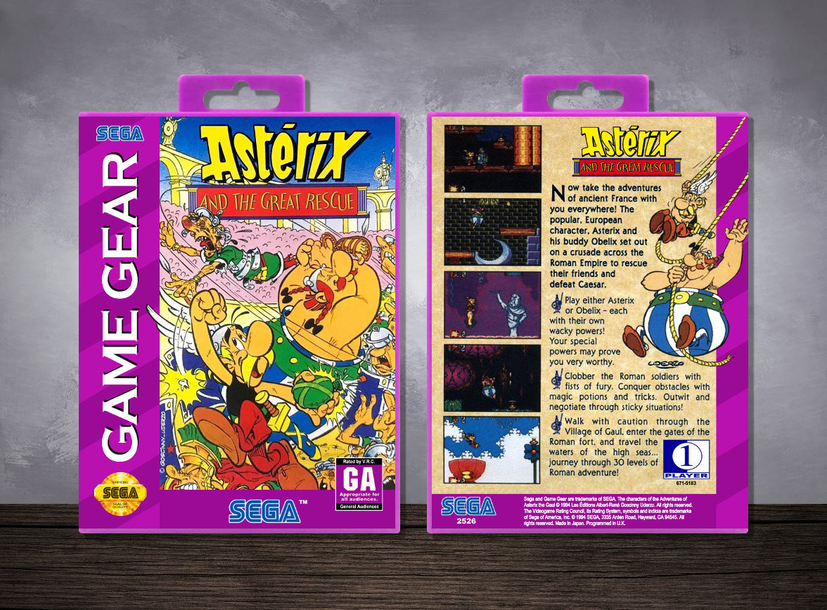 Asterix and the Great Rescue, Case Color: Purple