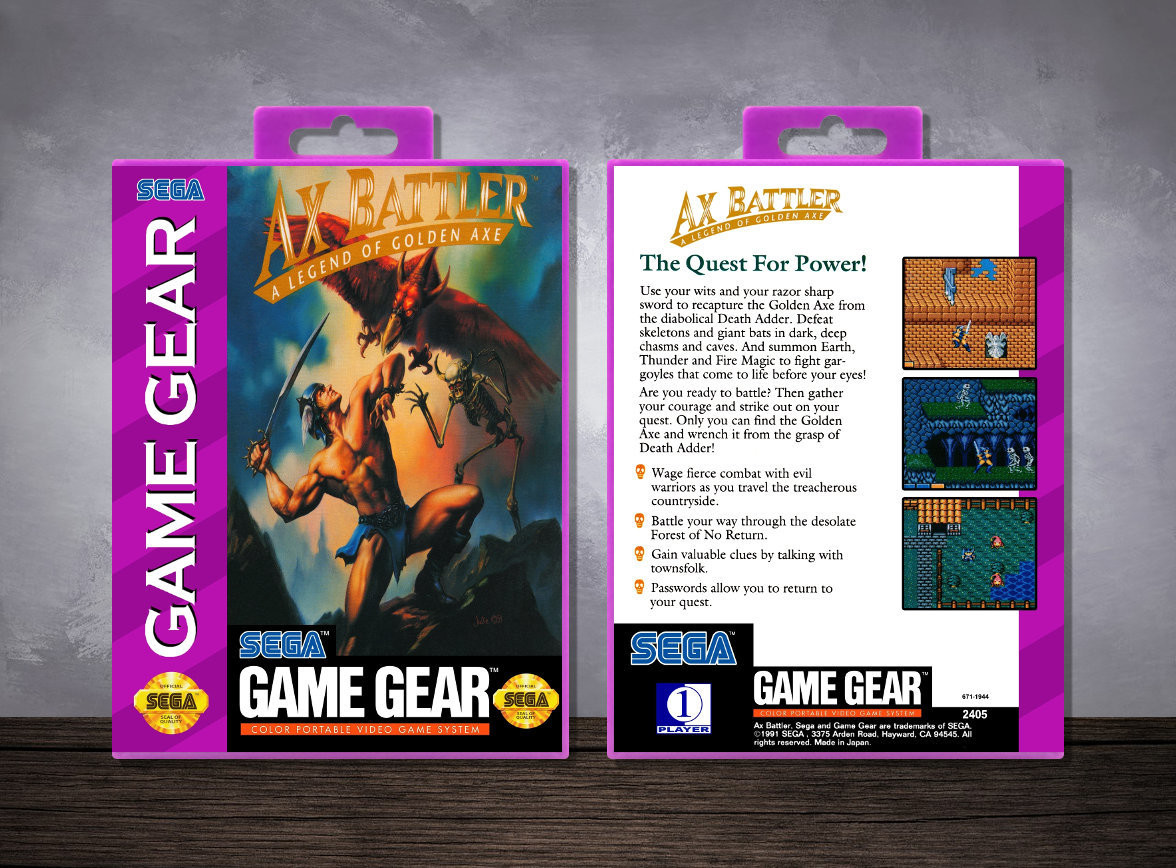 SEGA Game Gear Game Case Ax Battler A Legend of Golden Axe