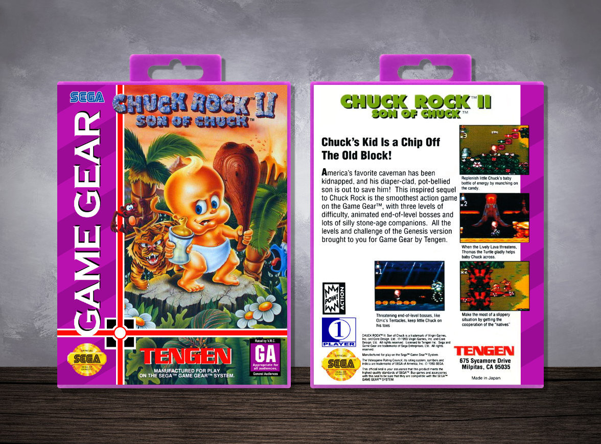 Chuck Rock II: Son of Chuck, Case Color: Purple