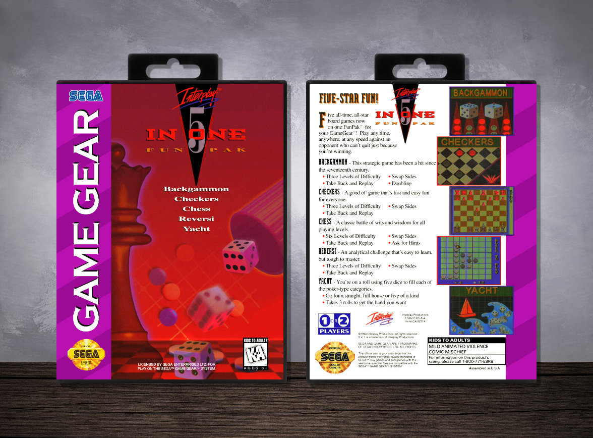 5 in One Fun Pak, Case Color: Black
