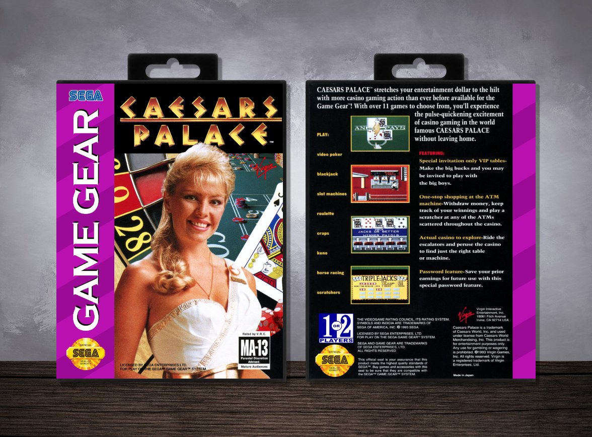 Caesars Palace (Virgin), Case Color: Black