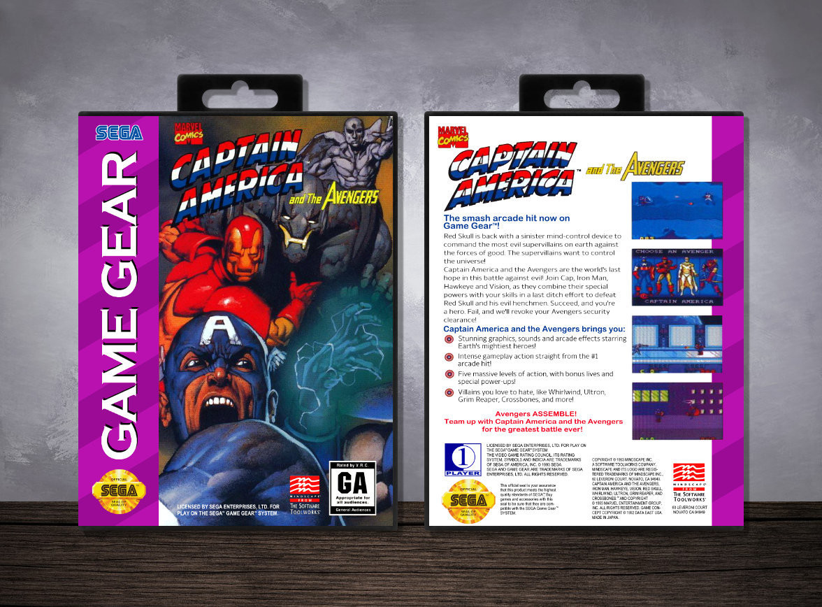 Captain America and The Avengers, Case Color: Black