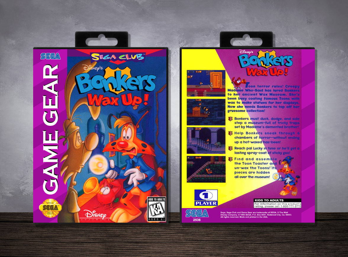 Disney&#39;s Bonkers: Wax Up!, Case Color: Black
