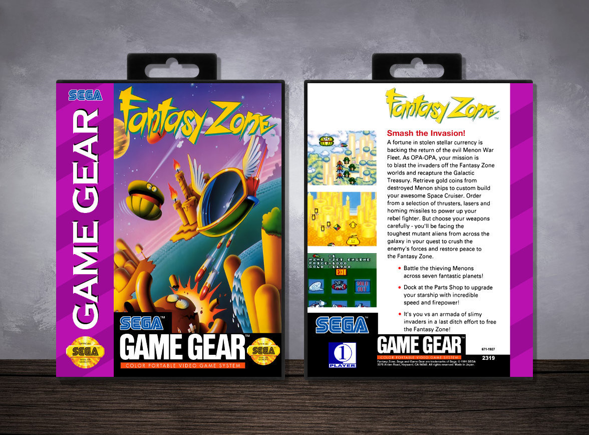 SEGA Game Gear Game Case Fantasy Zone