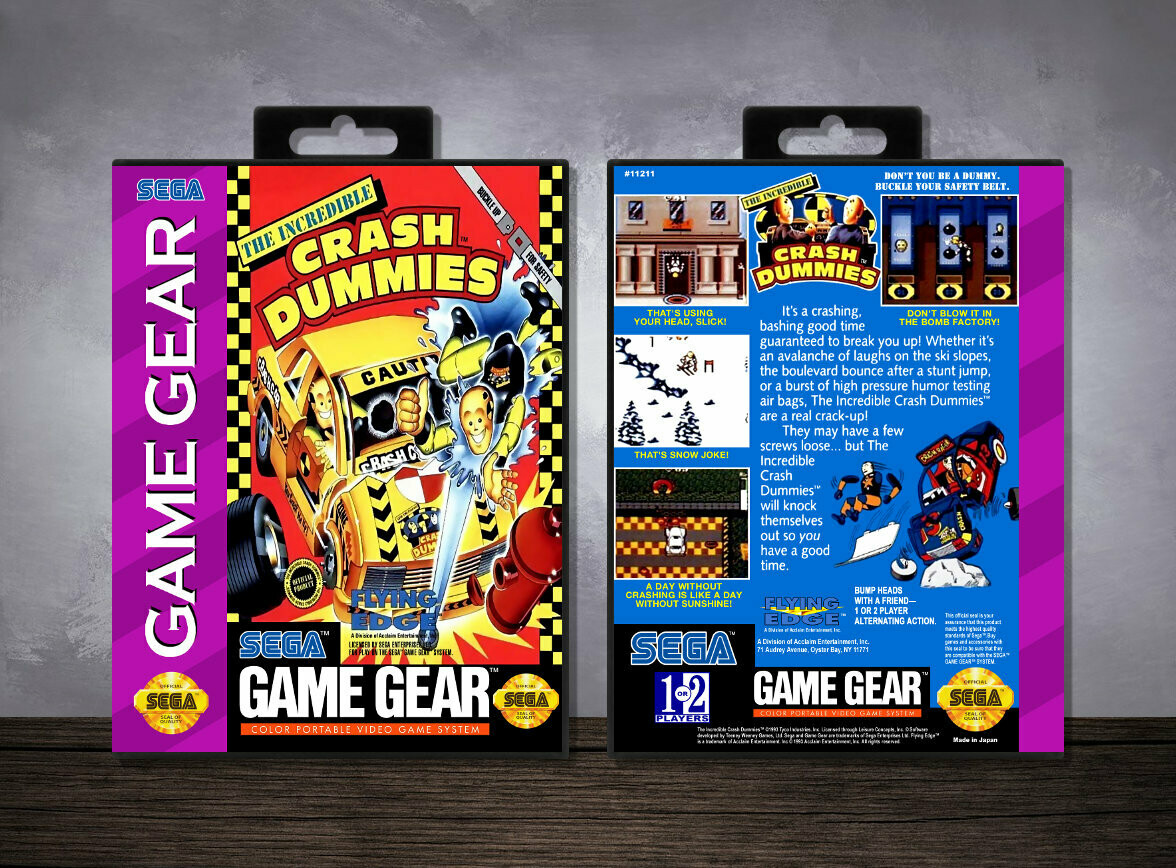 SEGA Game Gear Game Case Incredible Crash Dummies, The