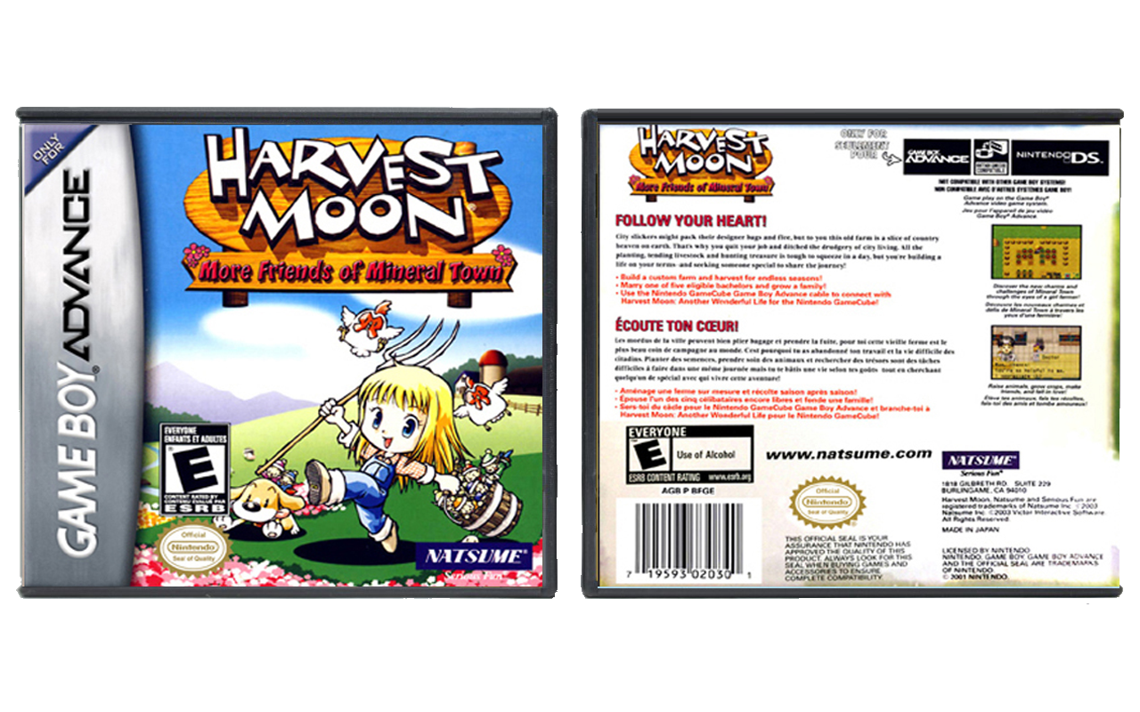 Jeu Harvest Moon: Friends Of Mineral Town - Game Boy Advance - Neuf Scellé
