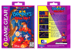 Bonkers Wax Up! - Livret D'instructions (manuel) Pour Sega Game Gear - Occasion
