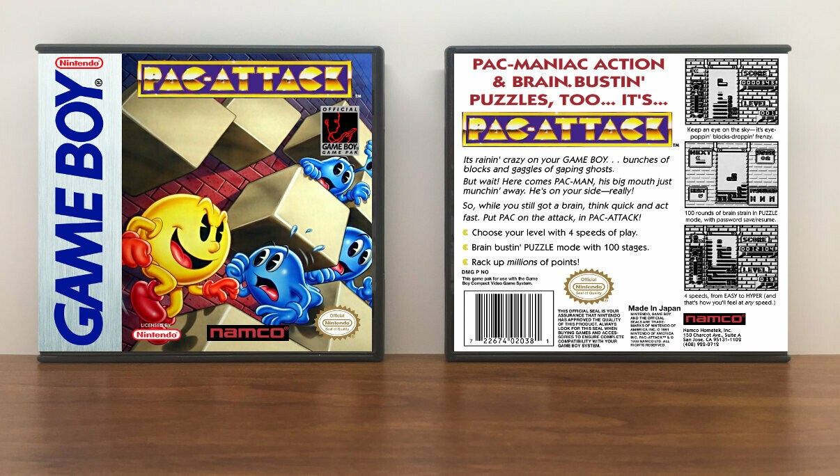 Pac-Attack, Artwork Spine Color: Chrome