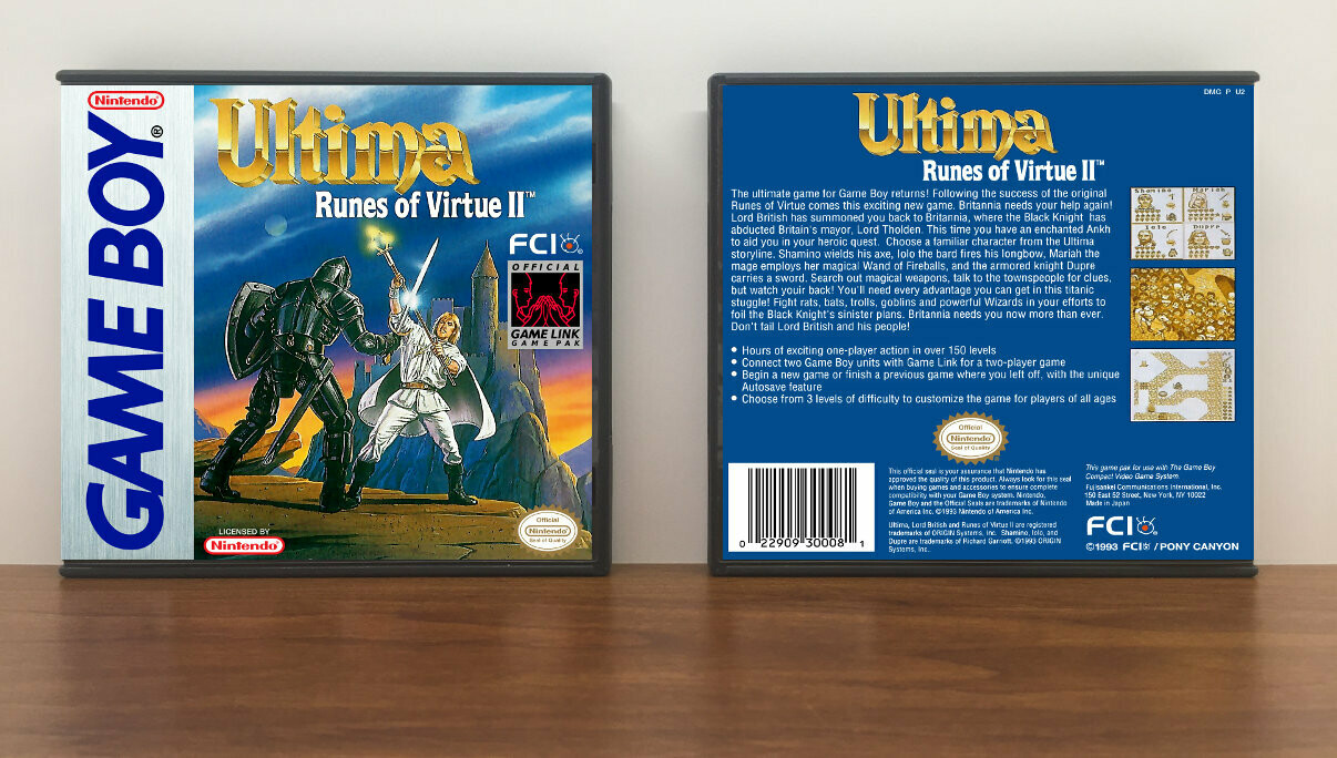 Ultima: Runes of Virtue II, Artwork Spine Color: Chrome