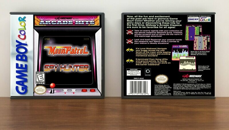 Arcade Hits: Moon Patrol &amp; Spy Hunter, Artwork Spine Color: Chrome