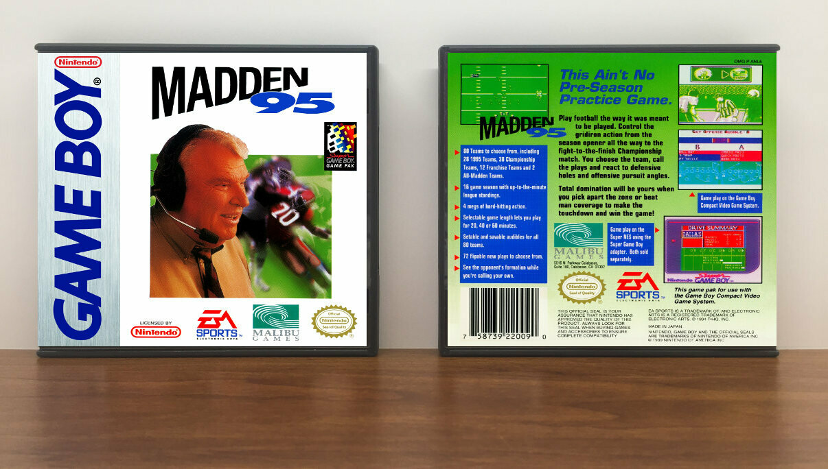 John Madden Football 95, Artwork Spine Color: Chrome