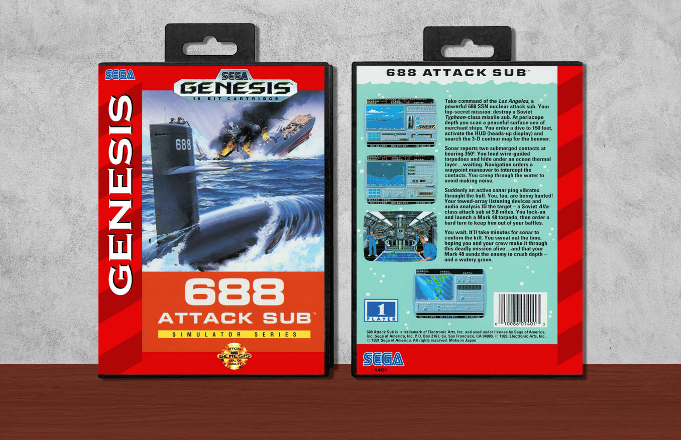 688 Attack Sub, Case Color: Black