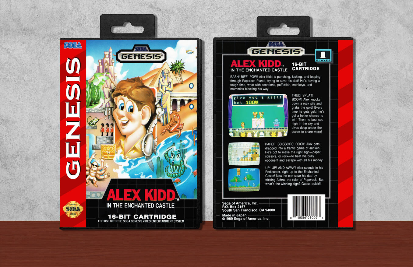 Alex Kidd in the Enchanted Castle, Case Color: Black