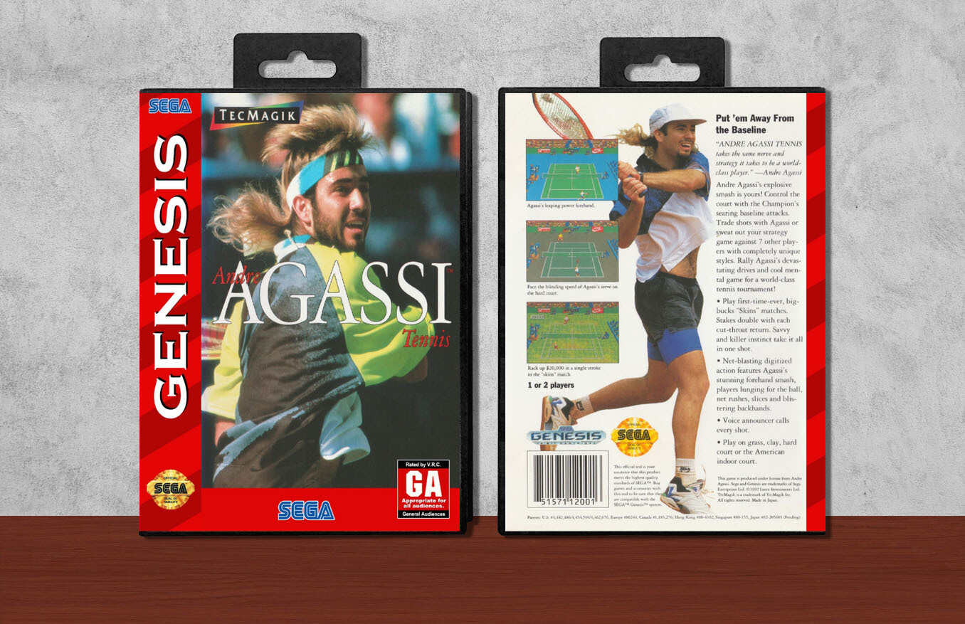 Andre Agassi Tennis, Case Color: Black