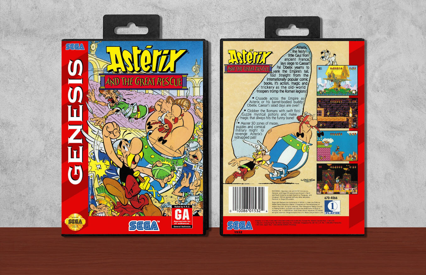 Asterix and the Great Rescue, Case Color: Black