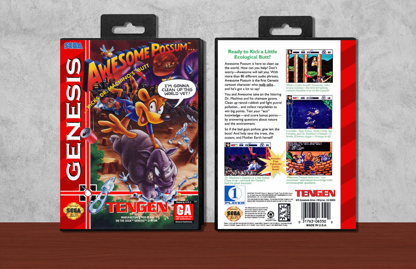 Awesome Possum: Kicks Dr. Machino's Butt, Case Color: Black