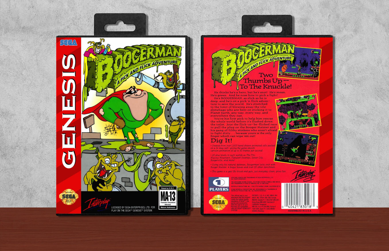 Boogerman: A Pick and Flick Adventure, Case Color: Black