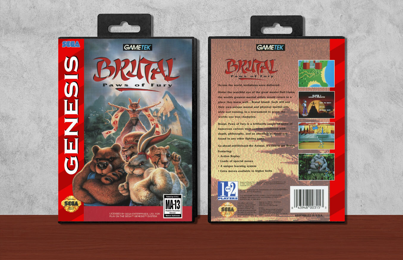Brutal: Paws of Fury, Case Color: Black
