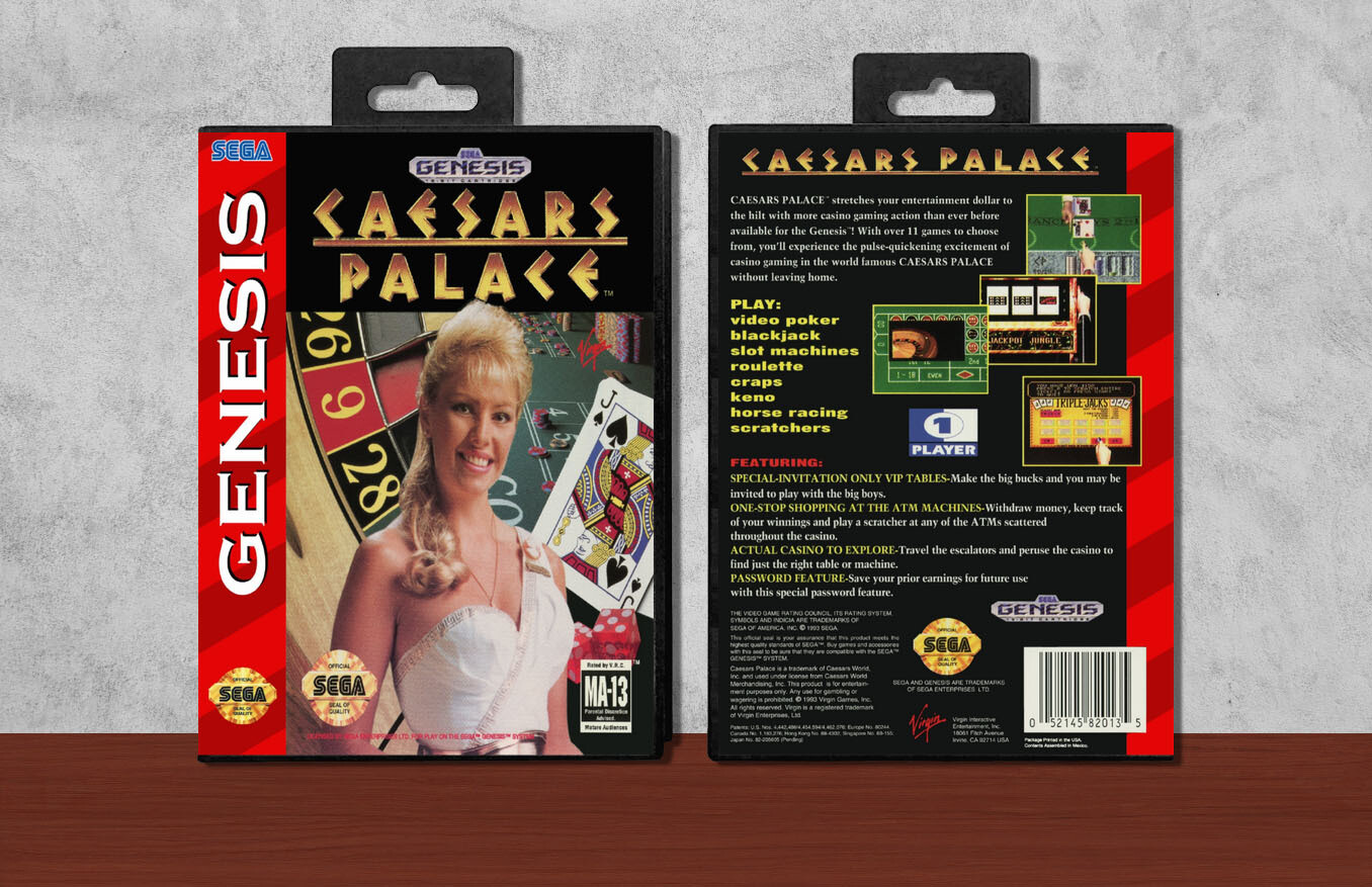 Caesars Palace, Case Color: Black