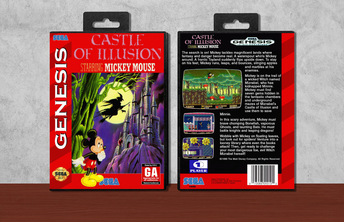 Castle of Illusion Starring Mickey Mouse, Case Color: Black