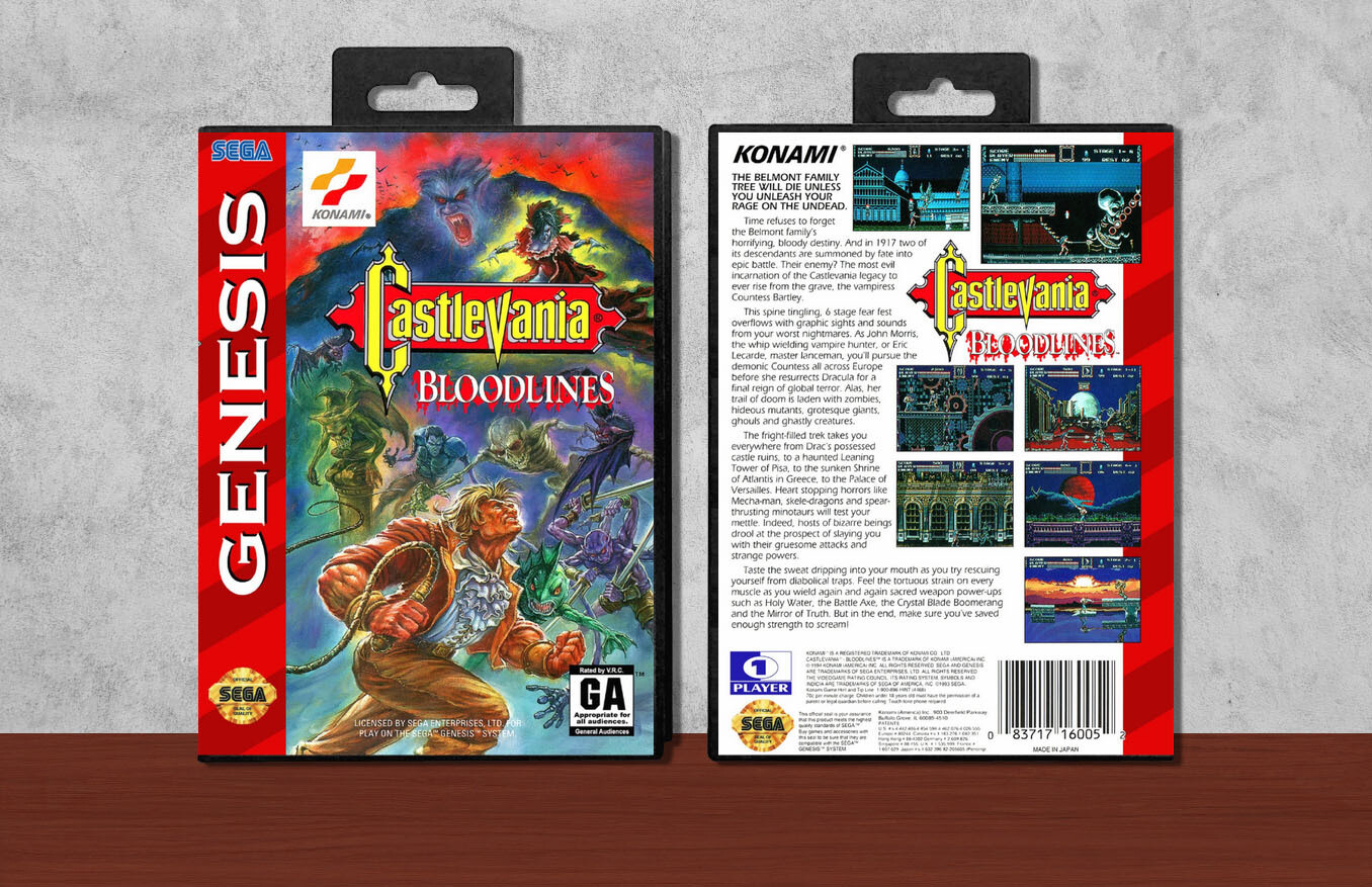 Castlevania: Bloodlines, Case Color: Black