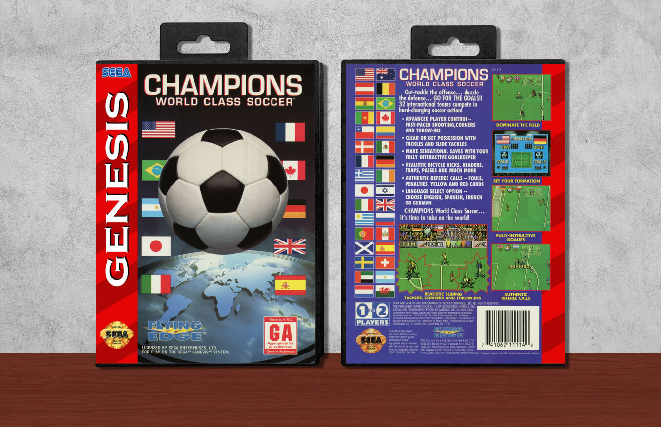 Champions World Class Soccer, Case Color: Black