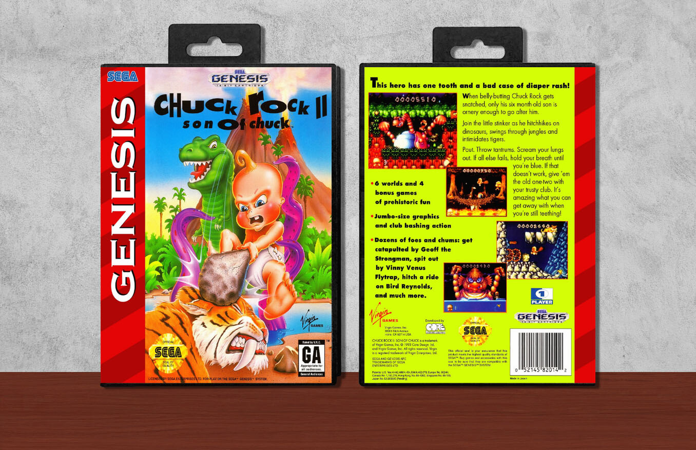 Chuck Rock II: Son of Chuck, Case Color: Black