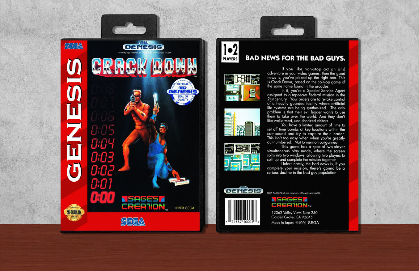 Crack Down, Case Color: Black