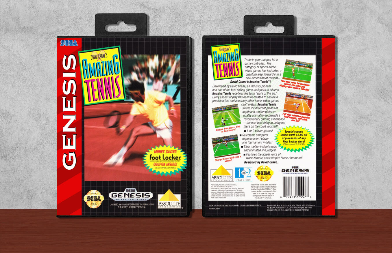 David Crane&#39;s Amazing Tennis, Case Color: Black