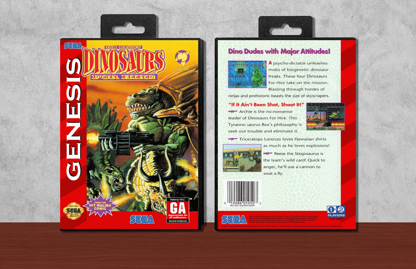 Dinosaurs for Hire, Case Color: Black