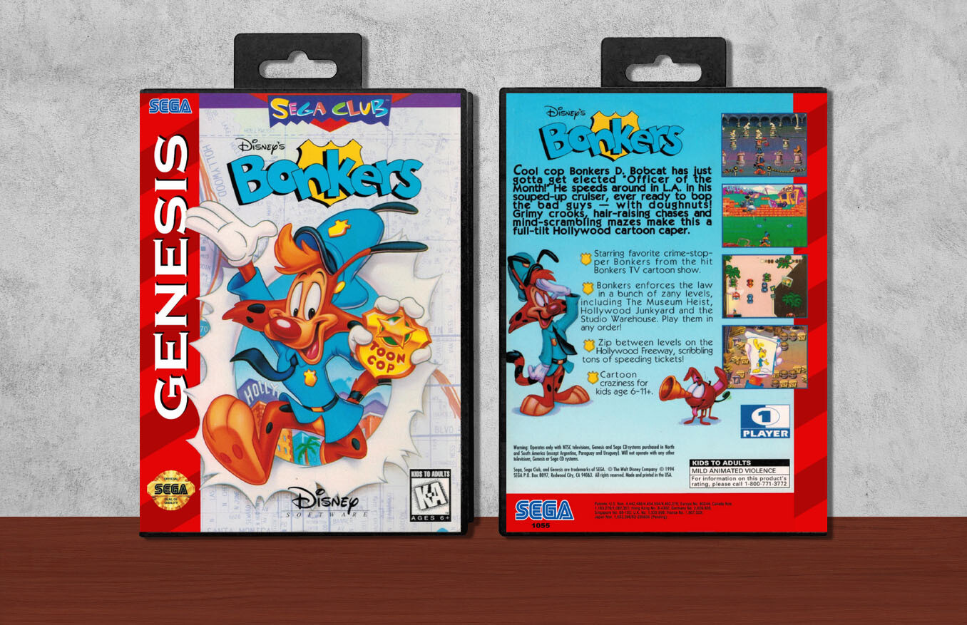 Disney&#39;s Bonkers, Case Color: Black