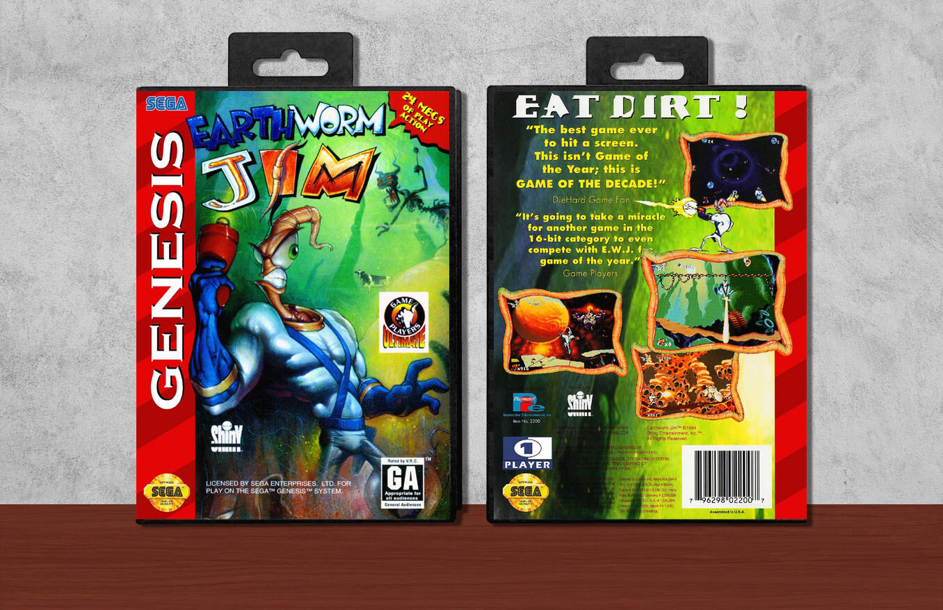 Earthworm Jim, Case Color: Black
