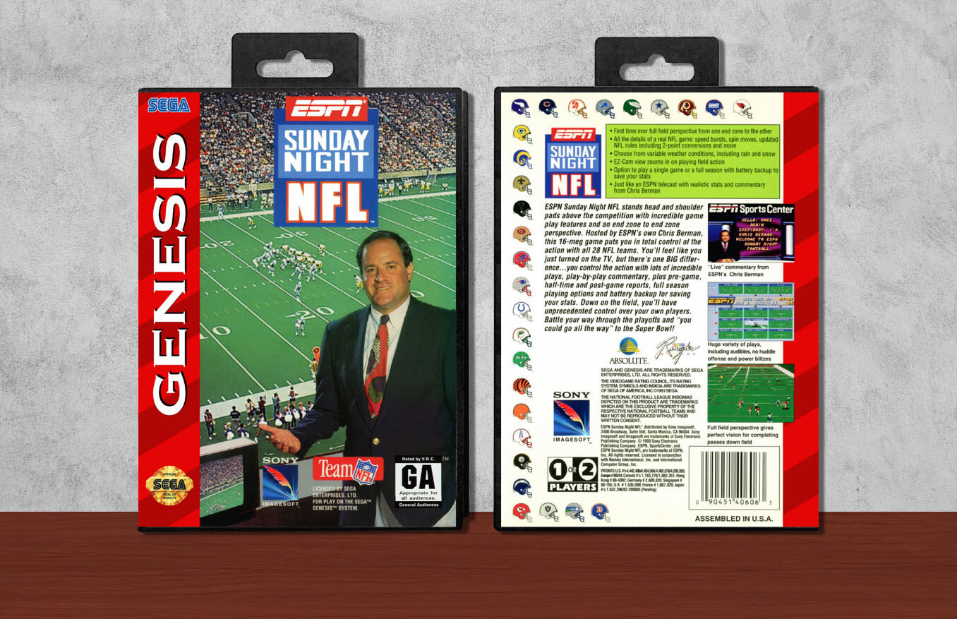 ESPN Sunday Night NFL, Case Color: Black