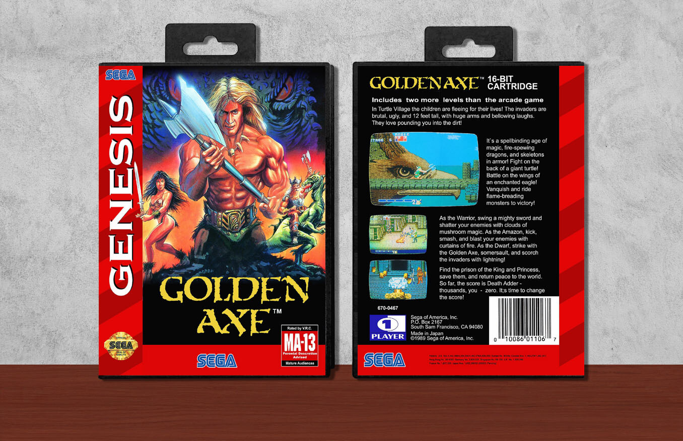 Golden Axe, Case Color: Black