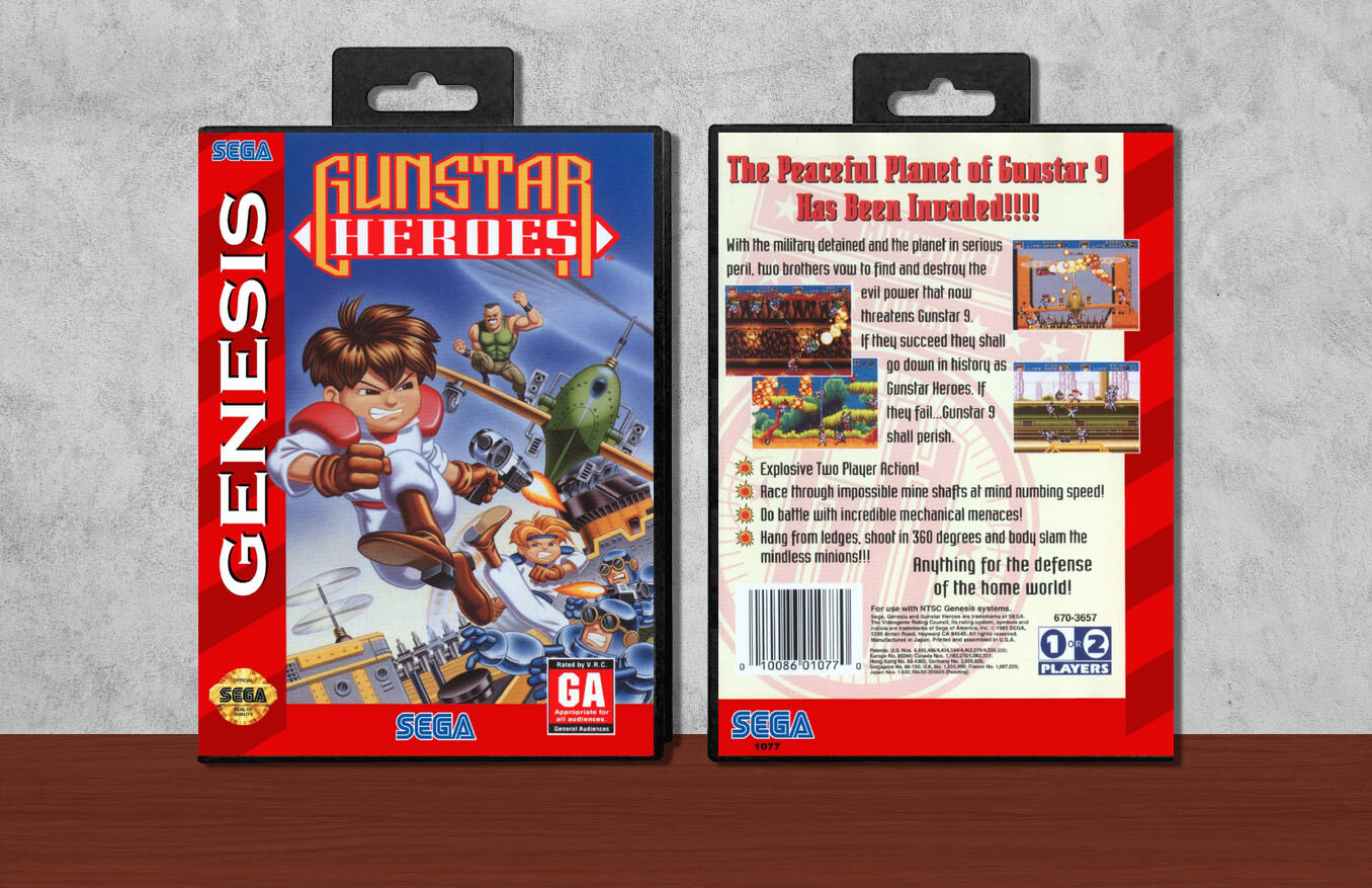 Gunstar Heroes, Case Color: Black