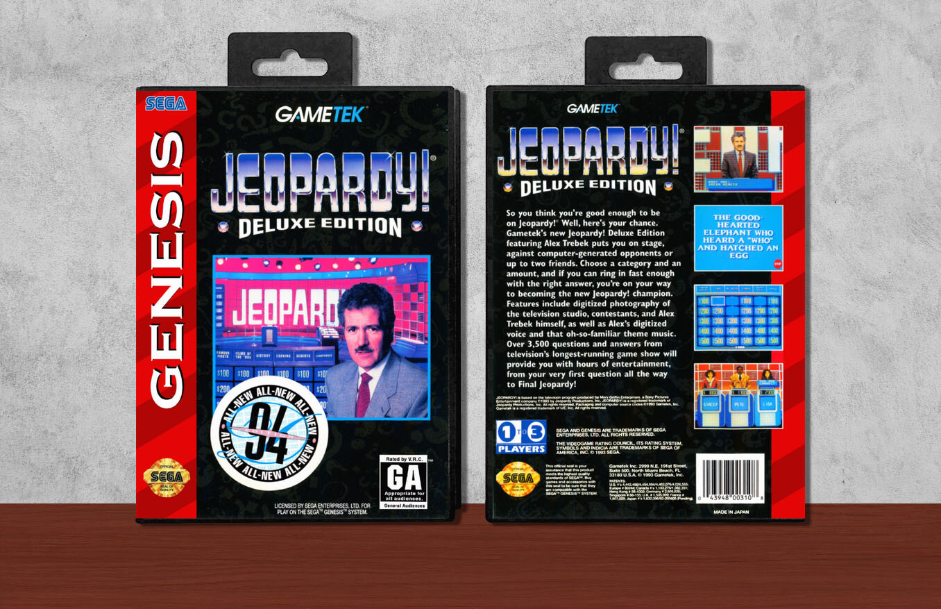 Jeopardy! Deluxe Edition, Case Color: Black