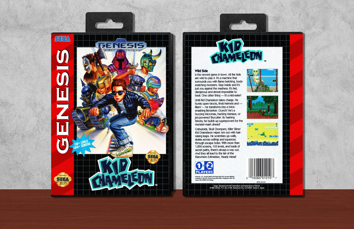 Kid Chameleon, Case Color: Black