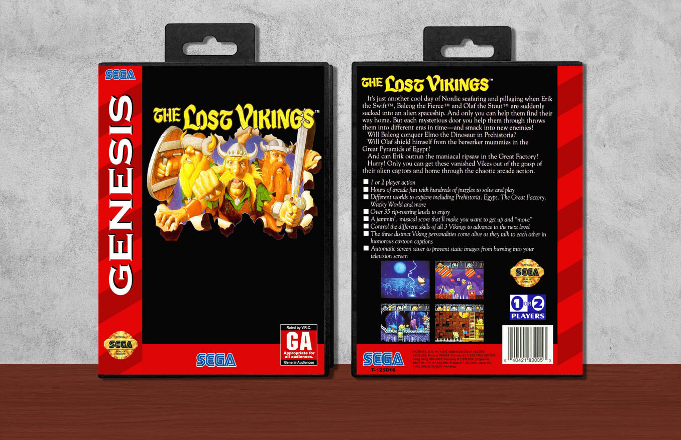 Lost Vikings, The, Case Color: Black